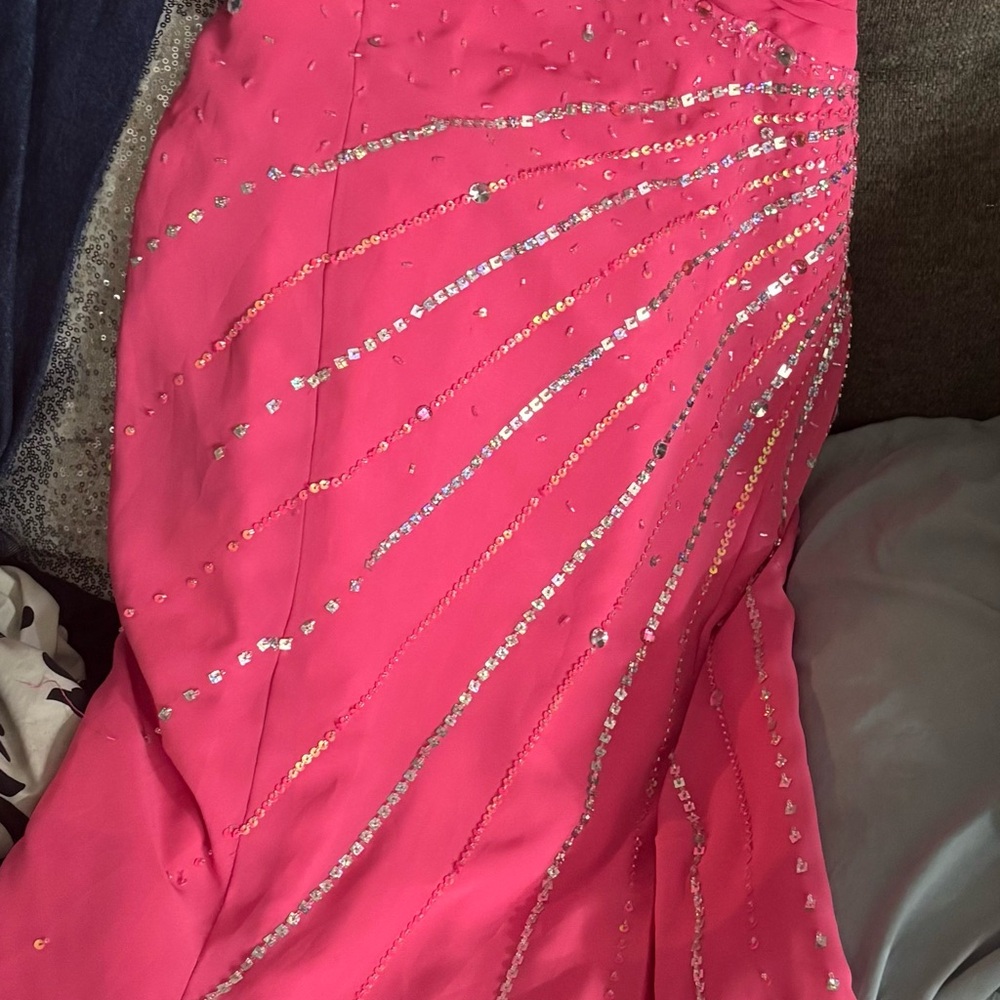 WOW Couture Vibrant Pink Embellished Dress